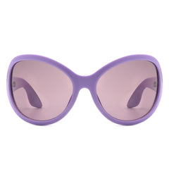 Quinlan - Oversized Round Wraparound Women's Sunglasses