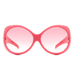 Radiant - Oversized Round Wrap-Around Fashion Women's Sunglasses