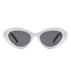 Elandor - Cat Eye Oval Star Designed Sunglasses