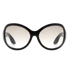 Aerith - Oversized Curved Round Fashion Sunglasses for Women