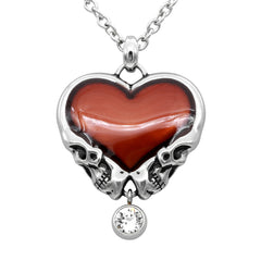 Heart and Skull “Bound Til Death” Necklace