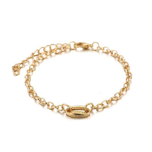 Turquoise Sea-Shell 3 Piece Bracelet Set in 14K Gold ITALY Design
