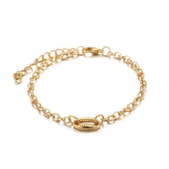 Turquoise Sea-Shell 3 Piece Bracelet Set in 14K Gold ITALY Design