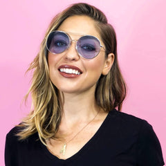 EUREKA | Unisex Round Tinted Lens Aviator Clear Glasses Balled Sunglas