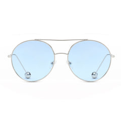 EUREKA | Unisex Round Tinted Lens Aviator Clear Glasses Balled Sunglas