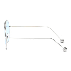 EUREKA | Unisex Round Tinted Lens Aviator Clear Glasses Balled Sunglas