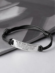 Personalized Bracelet For Son, Graduation Gift from Mom, To My Son
