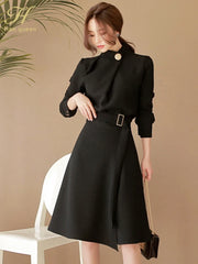 H Han Queen Hot Sales Spring Dresses Korean Retro Professional Wear
