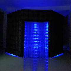 RGB Lighting Octagon Round 360 cabin Inflatable Photo Booth Enclosure