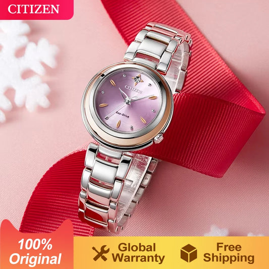 Original CITIZEN Women Watch Eco-drive Quartz watches Casual