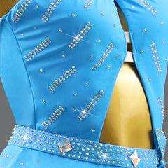 Latin Dance Dress Stage Outfit For Women Line Suit Ballroom Sports