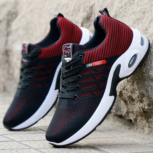 Shoes men new trend men's shoes breathable lace-up running shoes
