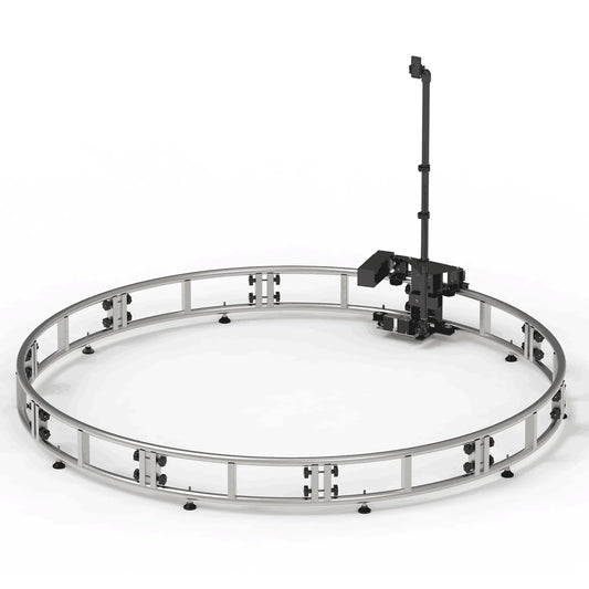 Portable ringlight tablet party dslr rotating photobooth stand box