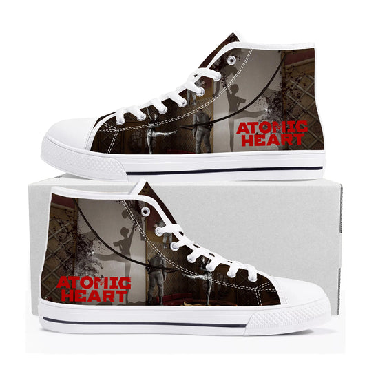 Atomic Heart High Top Sneakers Cartoon Game Mens Womens Teenager High