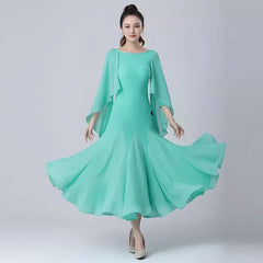 2024 New Ballroom Dance Dress Women's Elegant Lace Party Modern