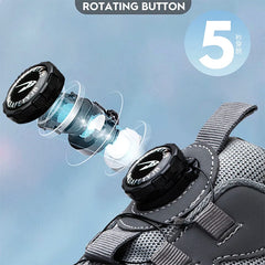 Rotating Button New Safety Shoes Men Anti-smash Anti-puncture Work