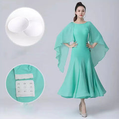 2024 New Ballroom Dance Dress Women's Elegant Lace Party Modern