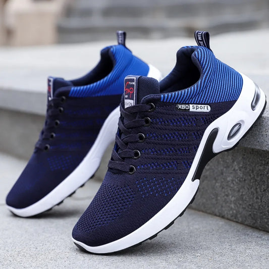 Shoes men new trend men's shoes breathable lace-up running shoes
