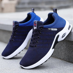 Shoes men new trend men's shoes breathable lace-up running shoes