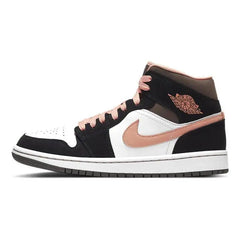 Nike Air Jordan Women's 1 Mid SE 'Peach Mocha' Sneakers shoes