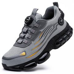 Rotating Button New Safety Shoes Men Anti-smash Anti-puncture Work