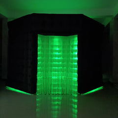 RGB Lighting Octagon Round 360 cabin Inflatable Photo Booth Enclosure