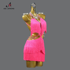 New Latin Dance Dress Competition Sexy Women Ball Party Performance