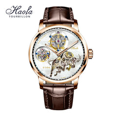Haofa Luxury Double Tourbillon Mechanical Watch For Men Sapphire