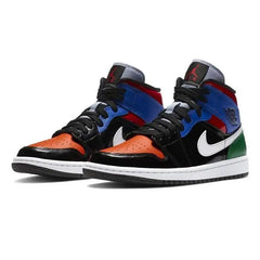 Nike Air Jordan 1 Mid SE "Multicolor Patent" Sneakers shoes CV5276-001