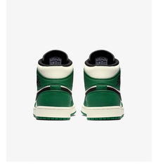 Nike Air Jordan 1 Mid White/Green Toe Men's Mid-Top Basketball Shoes