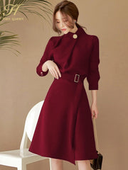 H Han Queen Hot Sales Spring Dresses Korean Retro Professional Wear