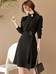 H Han Queen Hot Sales Spring Dresses Korean Retro Professional Wear