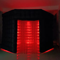 RGB Lighting Octagon Round 360 cabin Inflatable Photo Booth Enclosure