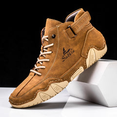 New 2024 Handmade Men Boots Design Sneakers Man Outdoor Casual Leather