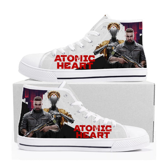 Atomic Heart High Top Sneakers Cartoon Game Mens Womens Teenager High
