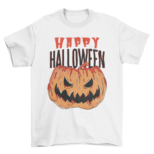 Bloody pumpkin halloween t-shirt