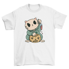 Halloween cat character t-shirt