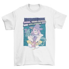 Halloween anime girl t-shirt design