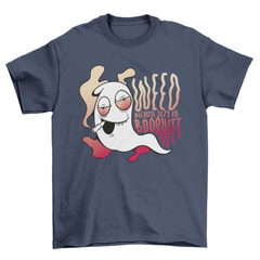 Ghost smoking weed halloween t-shirt
