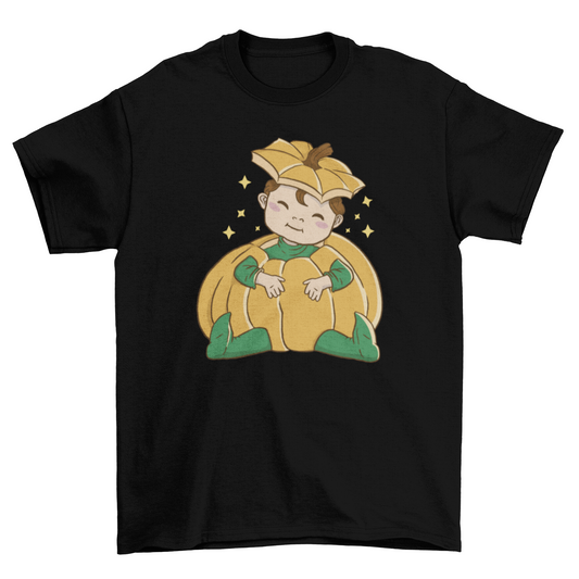 Halloween baby pumpkin costume t-shirt design
