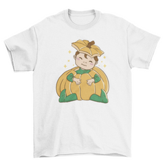 Halloween baby pumpkin costume t-shirt design