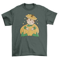 Halloween baby pumpkin costume t-shirt design