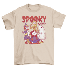Spooky Holiday Cartoon Ghost monsters twerk Halloween dance t-shirt