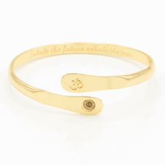 Yoga Bracelets, Om Bracelets, Engraved Bracelets Inhale the future