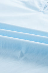 Mint Green Layered Ric Rac Cap Sleeve Filled Neck Blouse