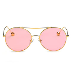 EUREKA | Unisex Round Tinted Lens Aviator Clear Glasses Balled Sunglas