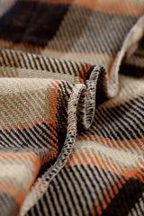 Brown Plaid Button Up Long Sleeve Flannel Shacket