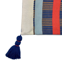 White Striped Backstrap Clutch