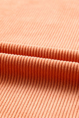 Red Contrast Trim Crinkle Rib Oversized Sweatshirt