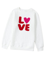White Merry and Bright Quilted Sweatshirt